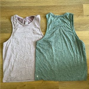 All In Motion Lot of 2 Workout Tank Tops Purple Green Women’s Large